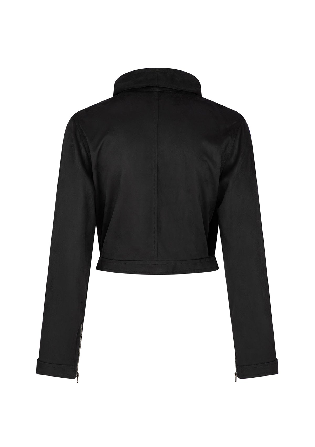 Shrunken Funnel Neck Jacket - Black