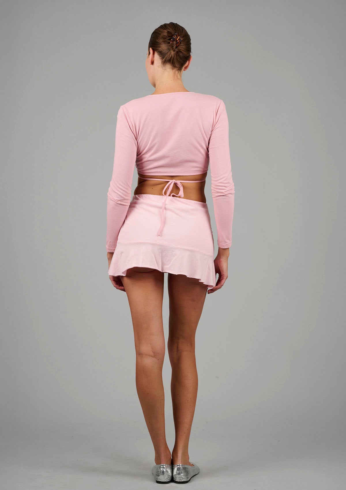 Cross Your Heart Wrap Top - Blush Pink