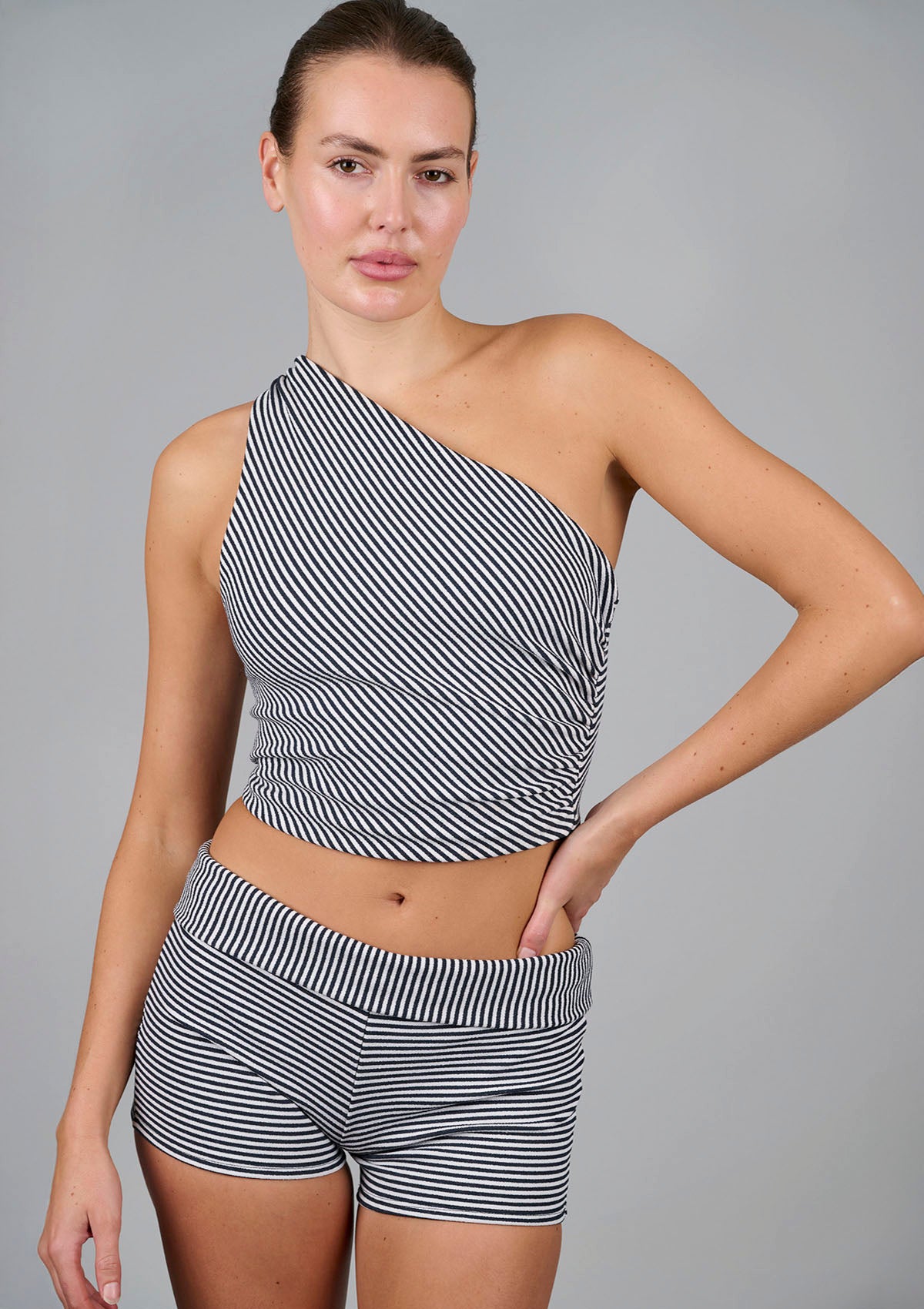 Itty-Bitty Booty Short - Black Stripe
