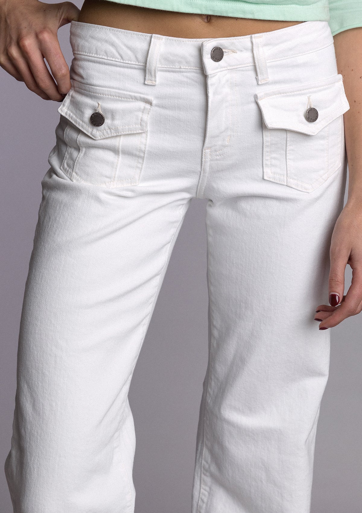 Patch Pocket Bob Jean - White