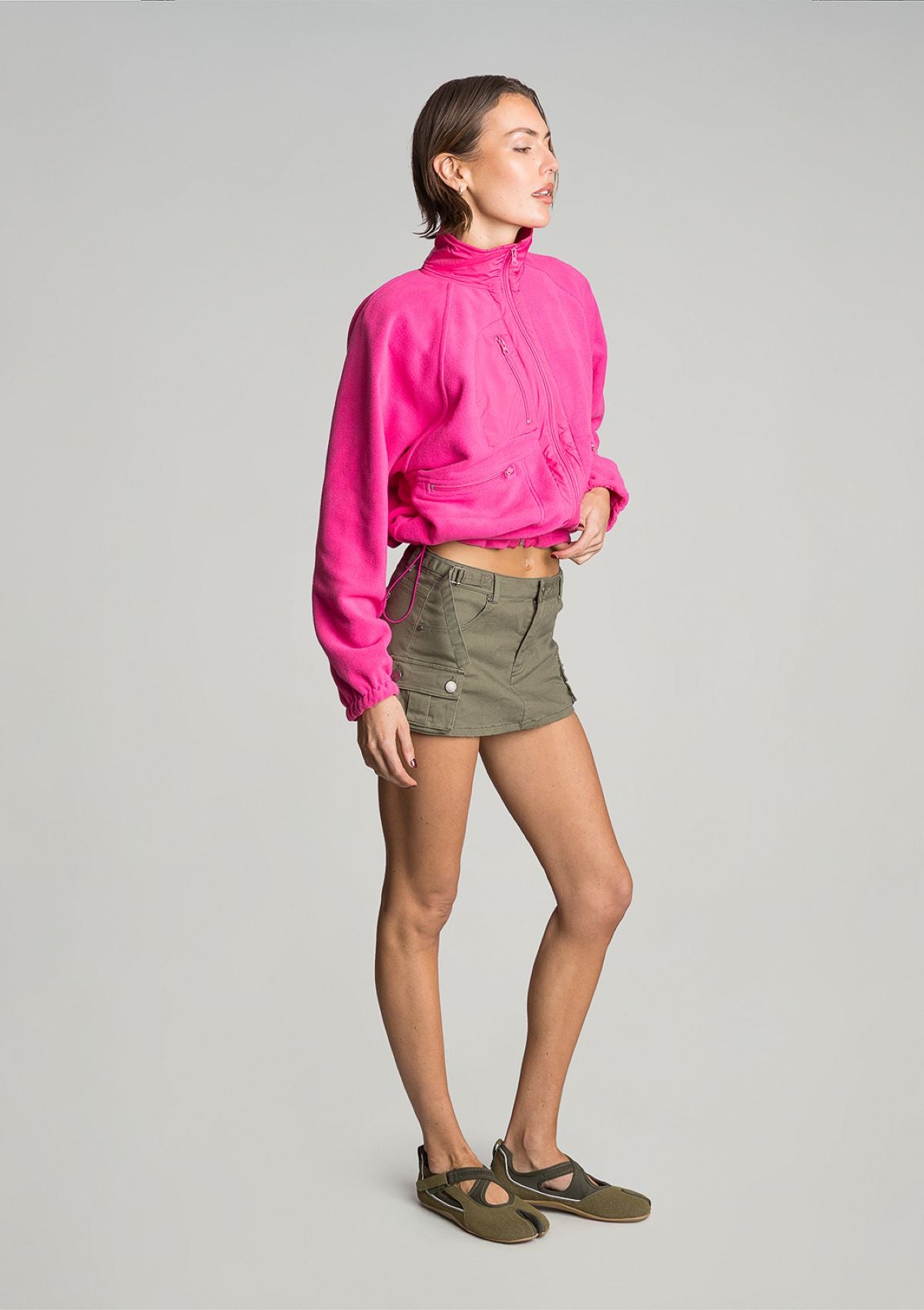 Burger Queen Polar Fleece Jacket - Bubble Gum