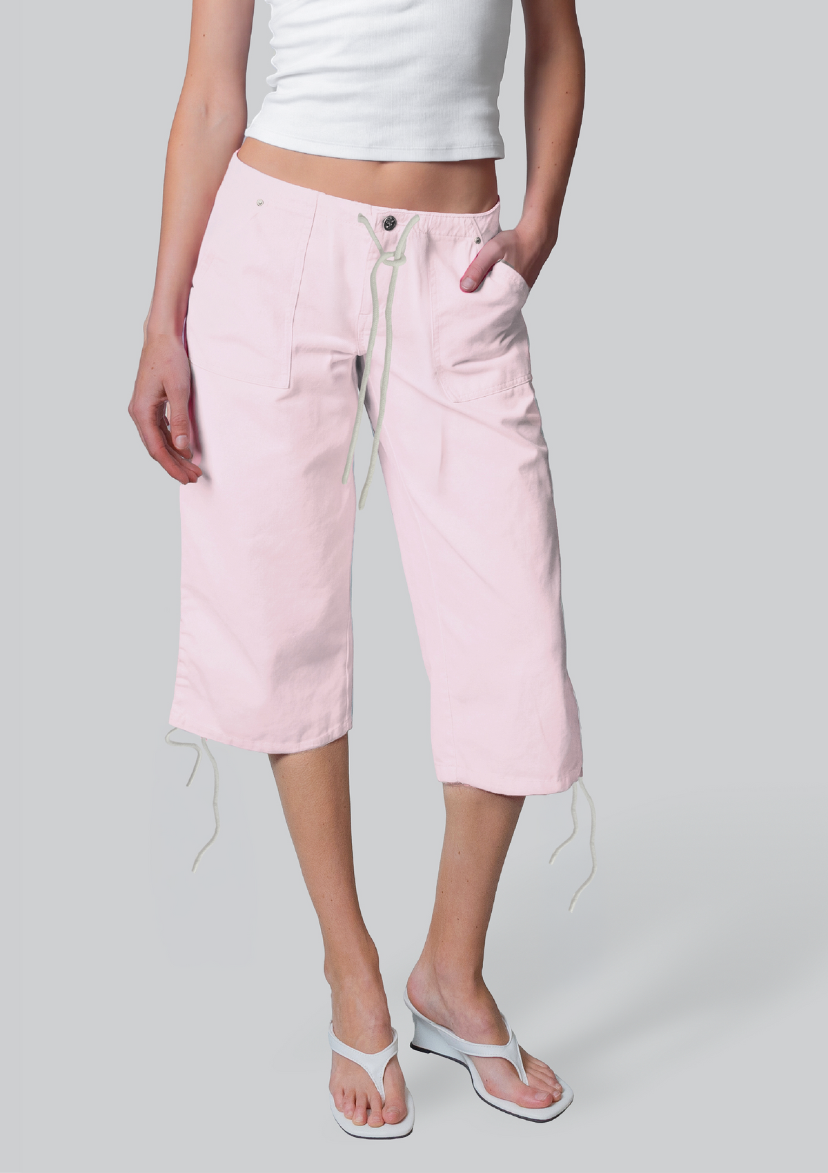Big Bully Capri Pant - Pale Pink