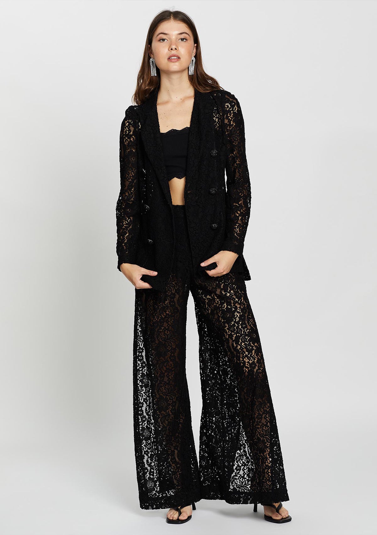 Chrissy Lace Pants - Black