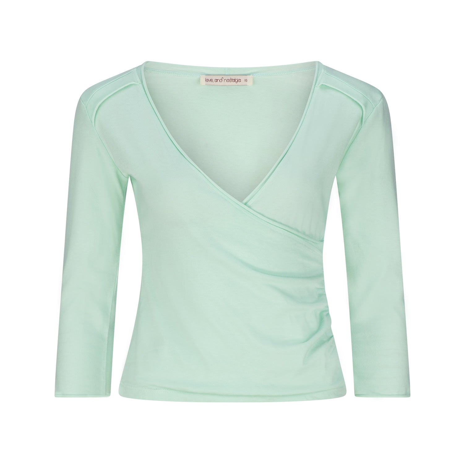 No Biggie 3/4 Sleeve Top - Spearmint Green