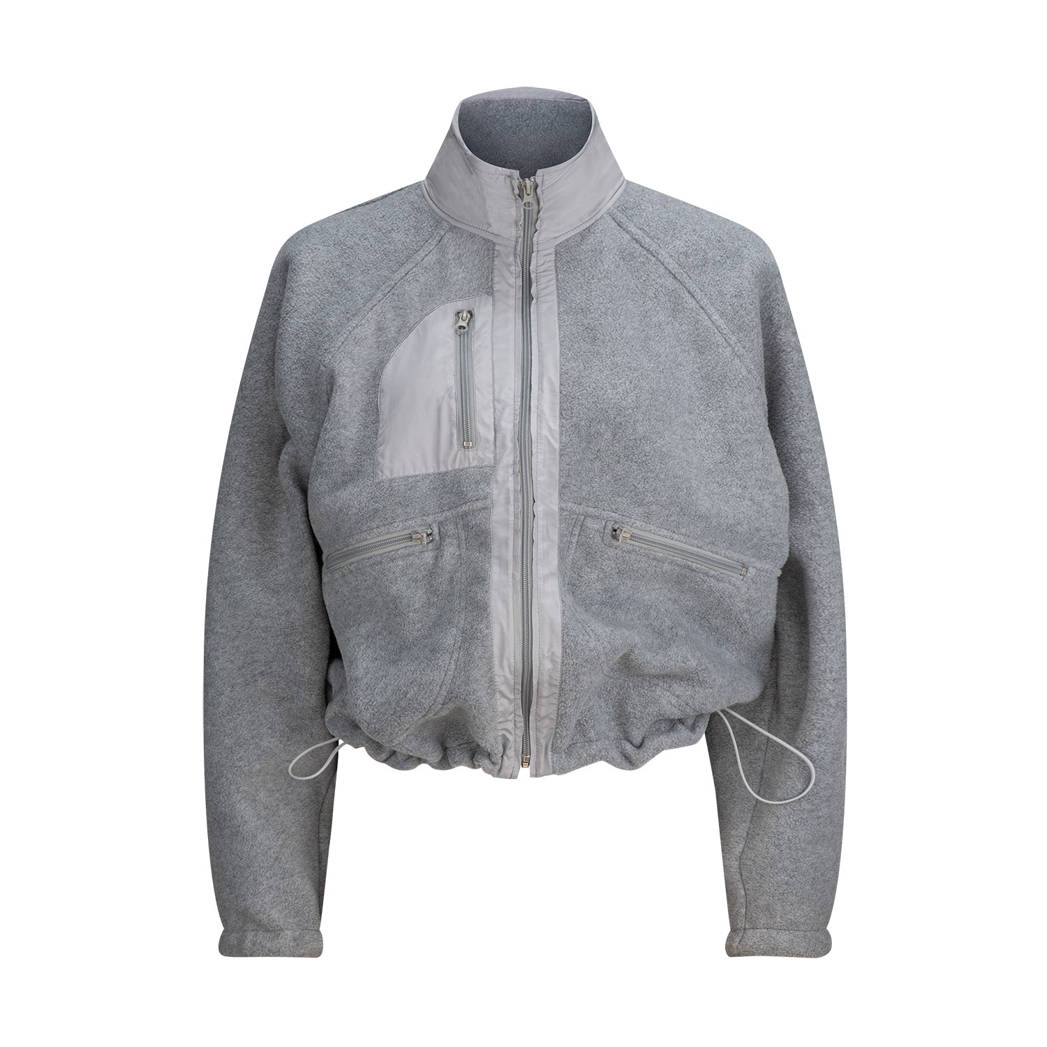 Burger Queen Polar Fleece Jacket - Grey Marle