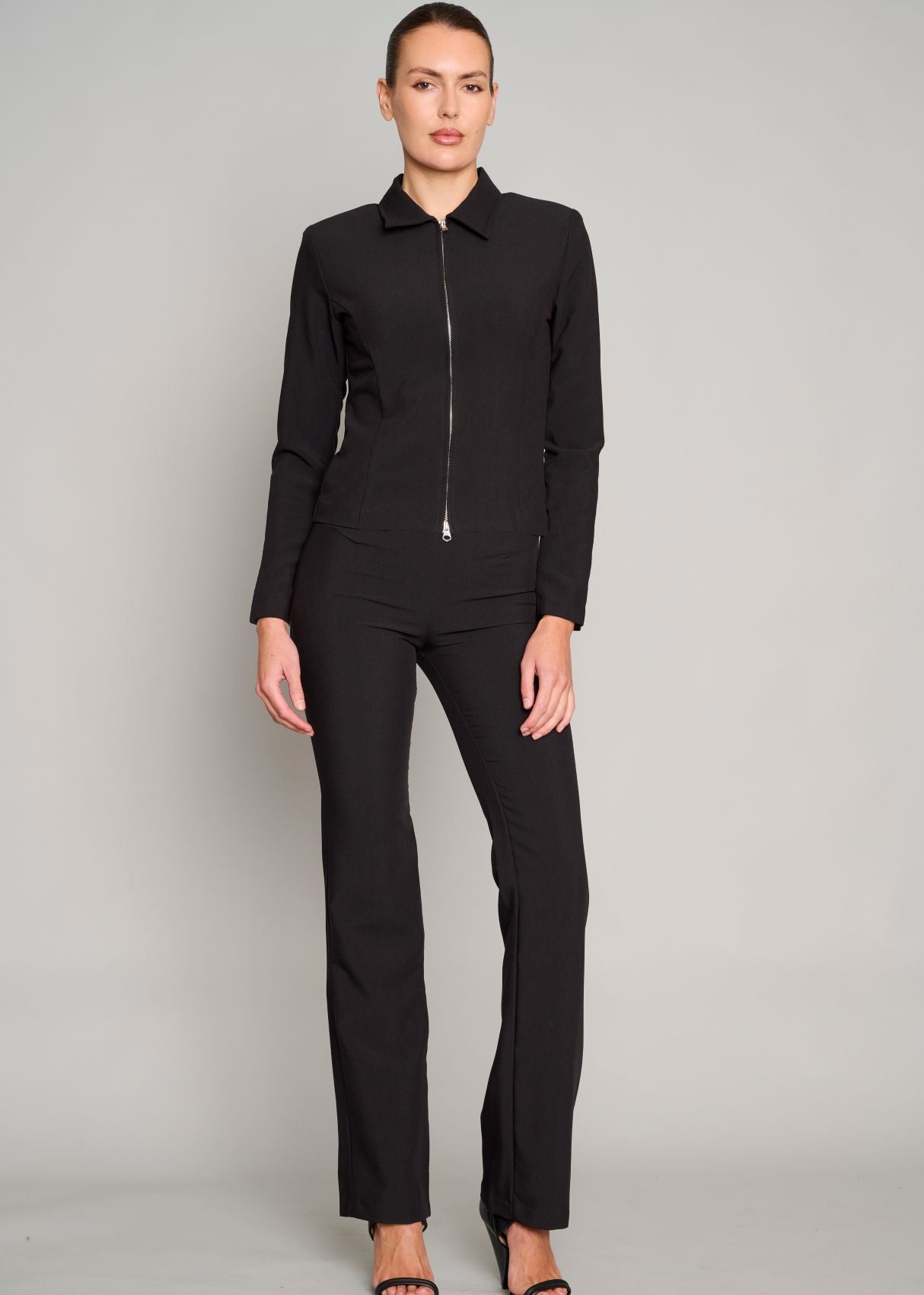 Motor Running Zip Jacket - Black