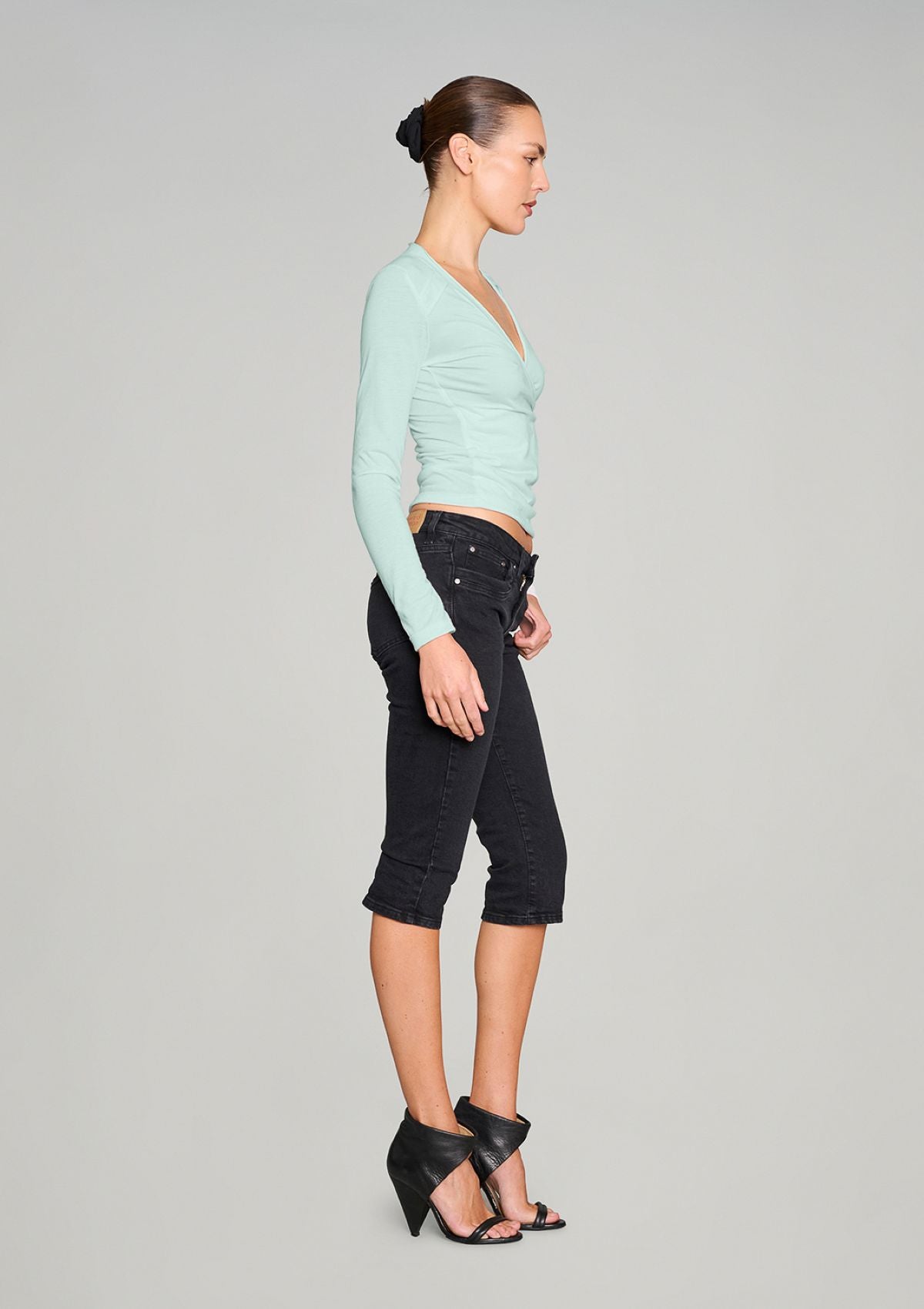 No Biggie Long Sleeve Top - Spearmint Green