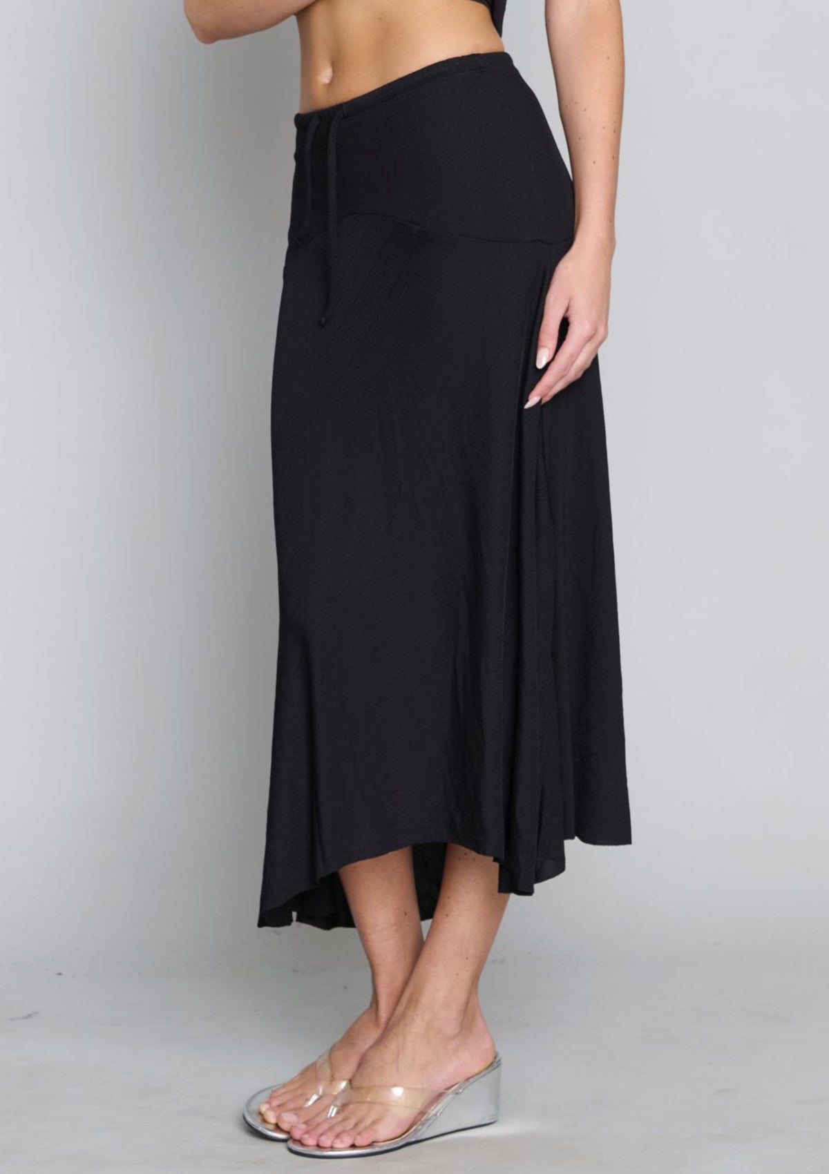 Alexa Asymmetrical Skirt - Black