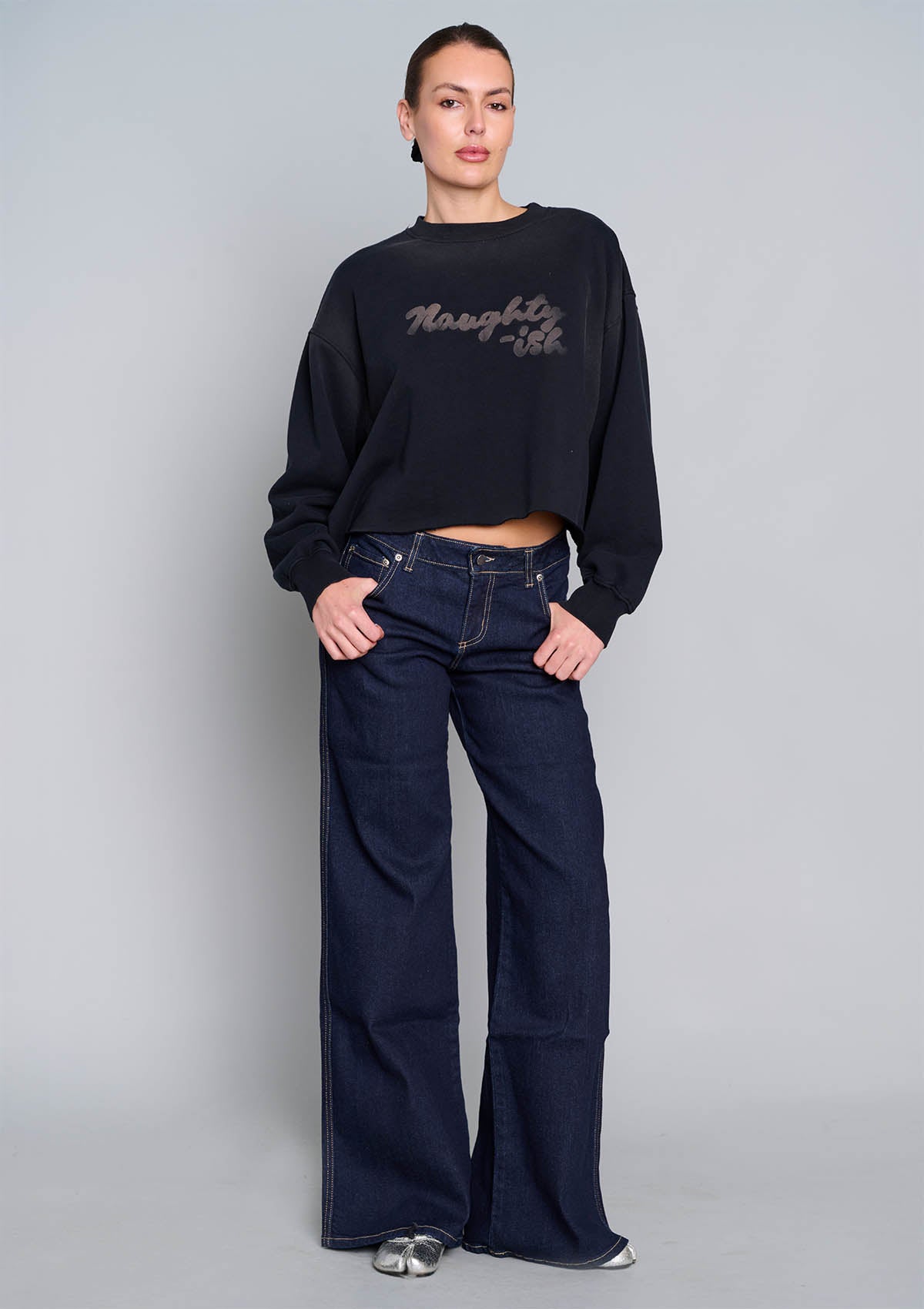 Bob Super Wide Jean - Dark Ink Wash