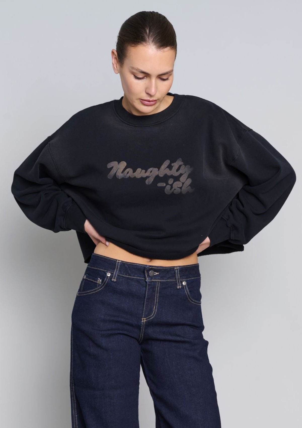Sammy Naughty-ish Sweat - Charcoal