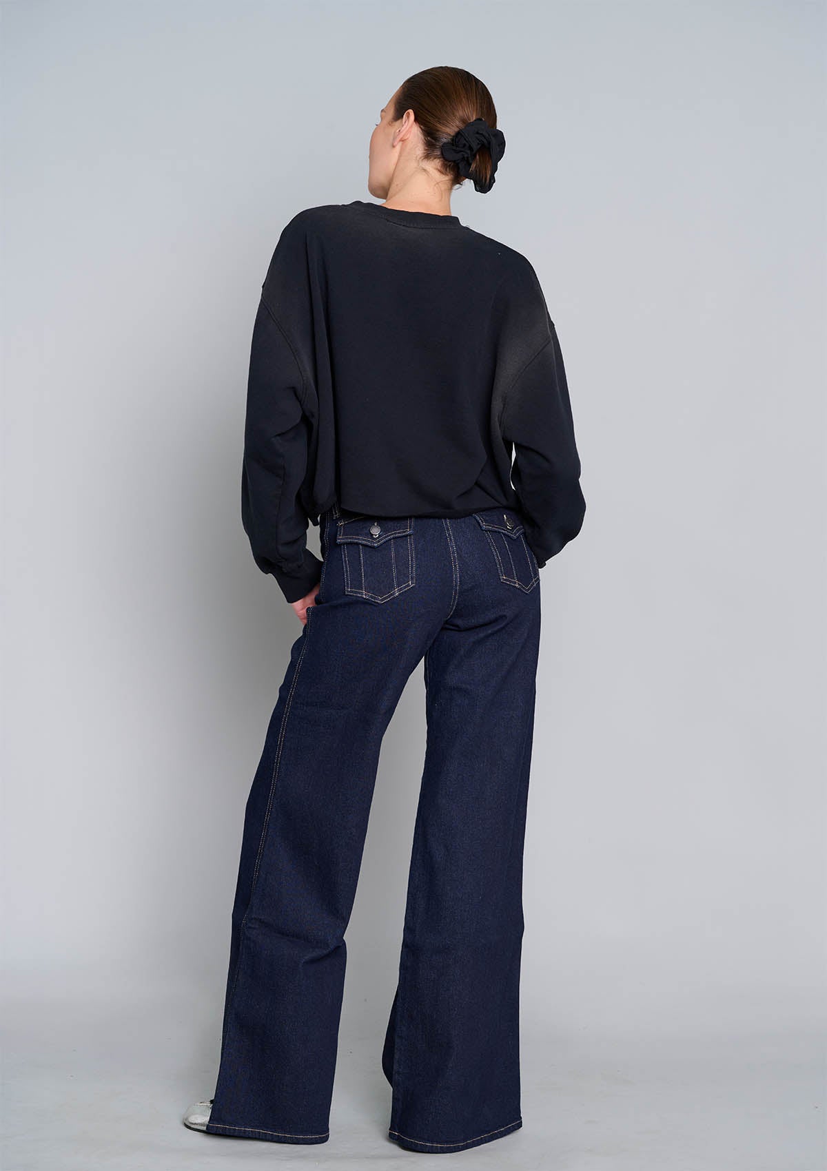 Bob Super Wide Jean - Dark Ink Wash