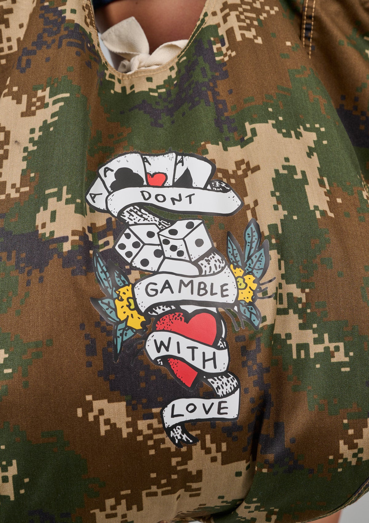 Don’t Gamble With Love Jumbo Bag - Camo