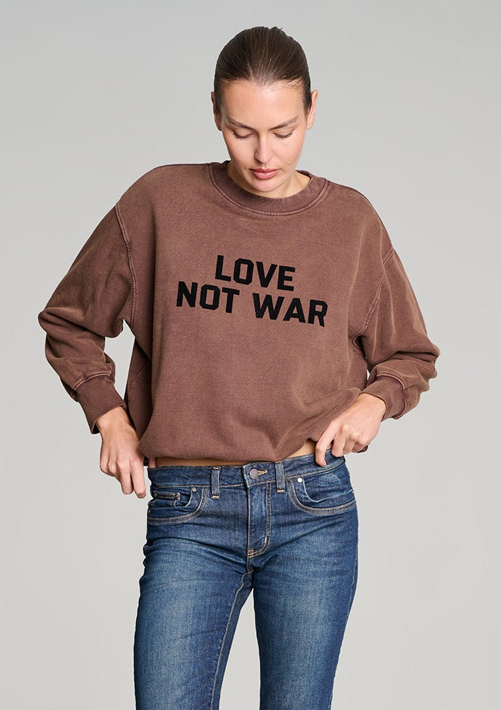 Love Not War Sweat - Cinnamon