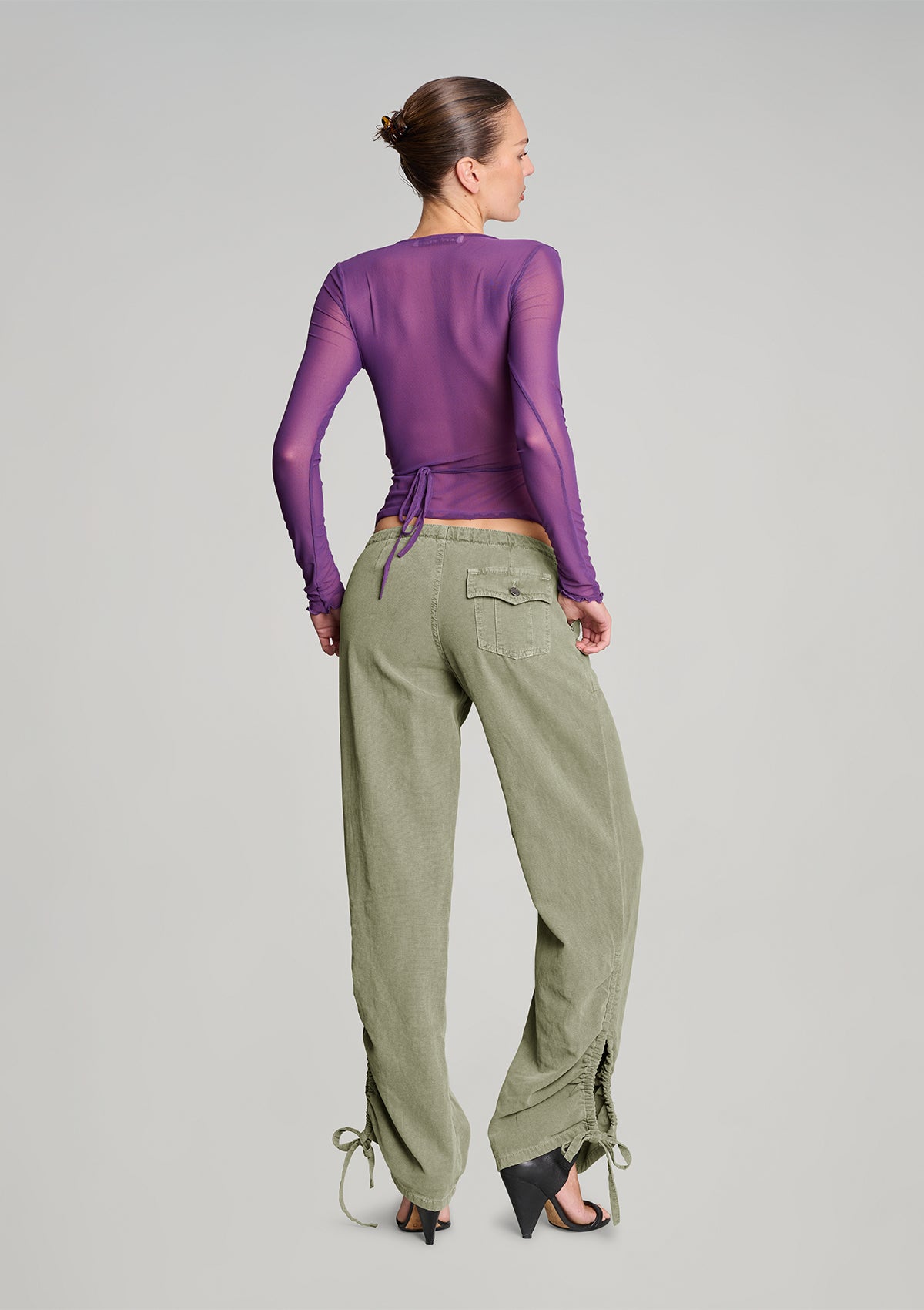 Wrap It Up Mesh Top - Mulberry