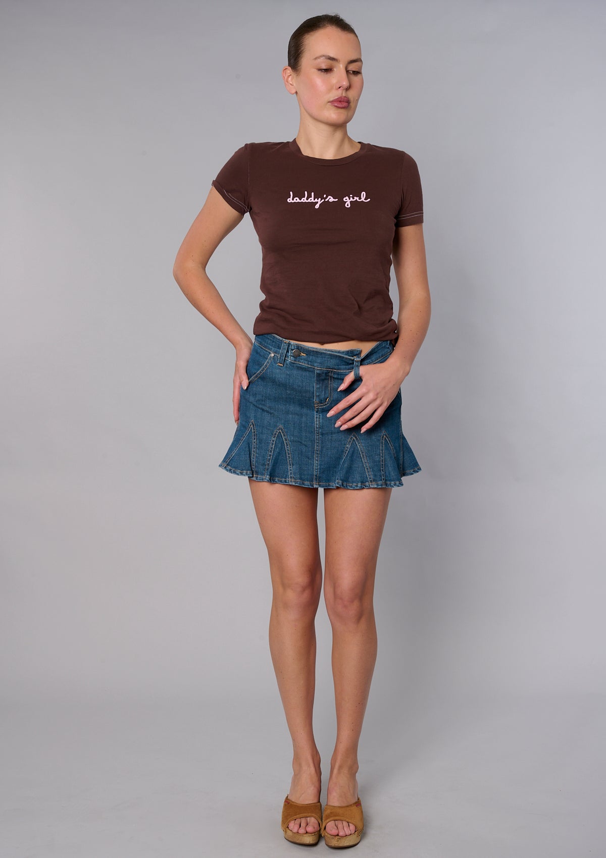 Paris Mini Skirt - Jaded Wash