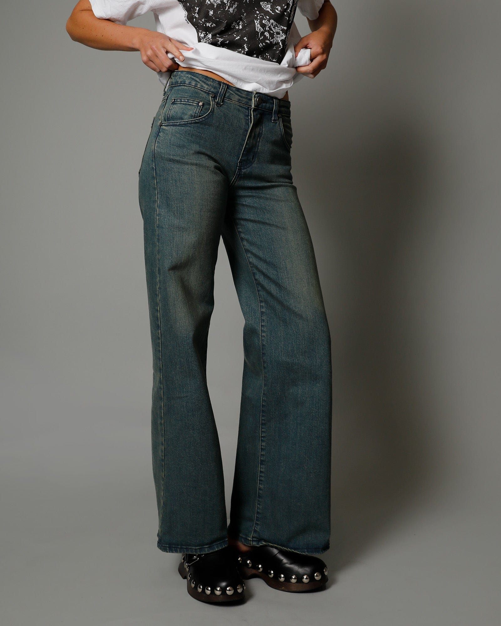 Kate Wide Leg Jean - Rubble Wash