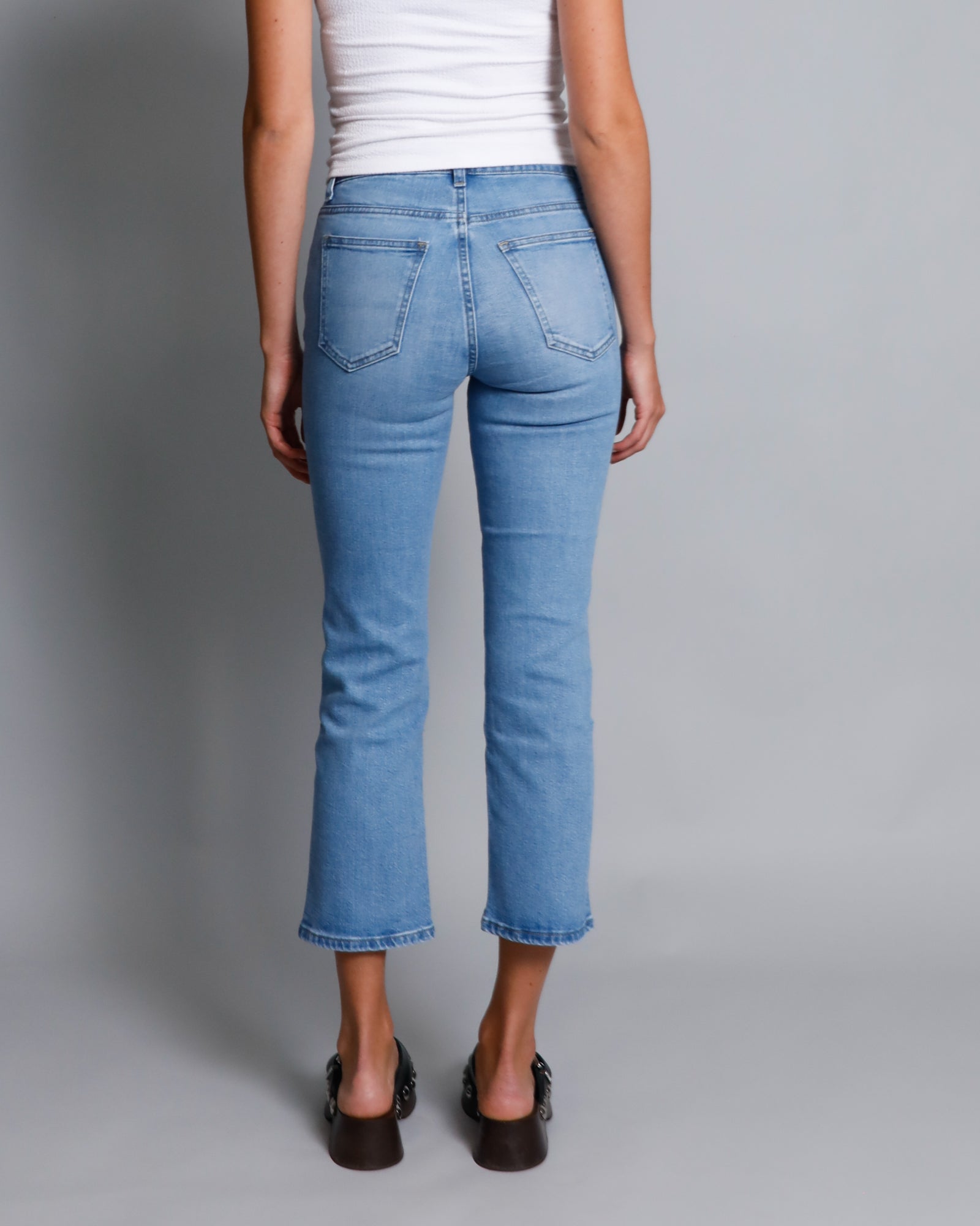 Rodger Crop Flare Jean - Pale Wash