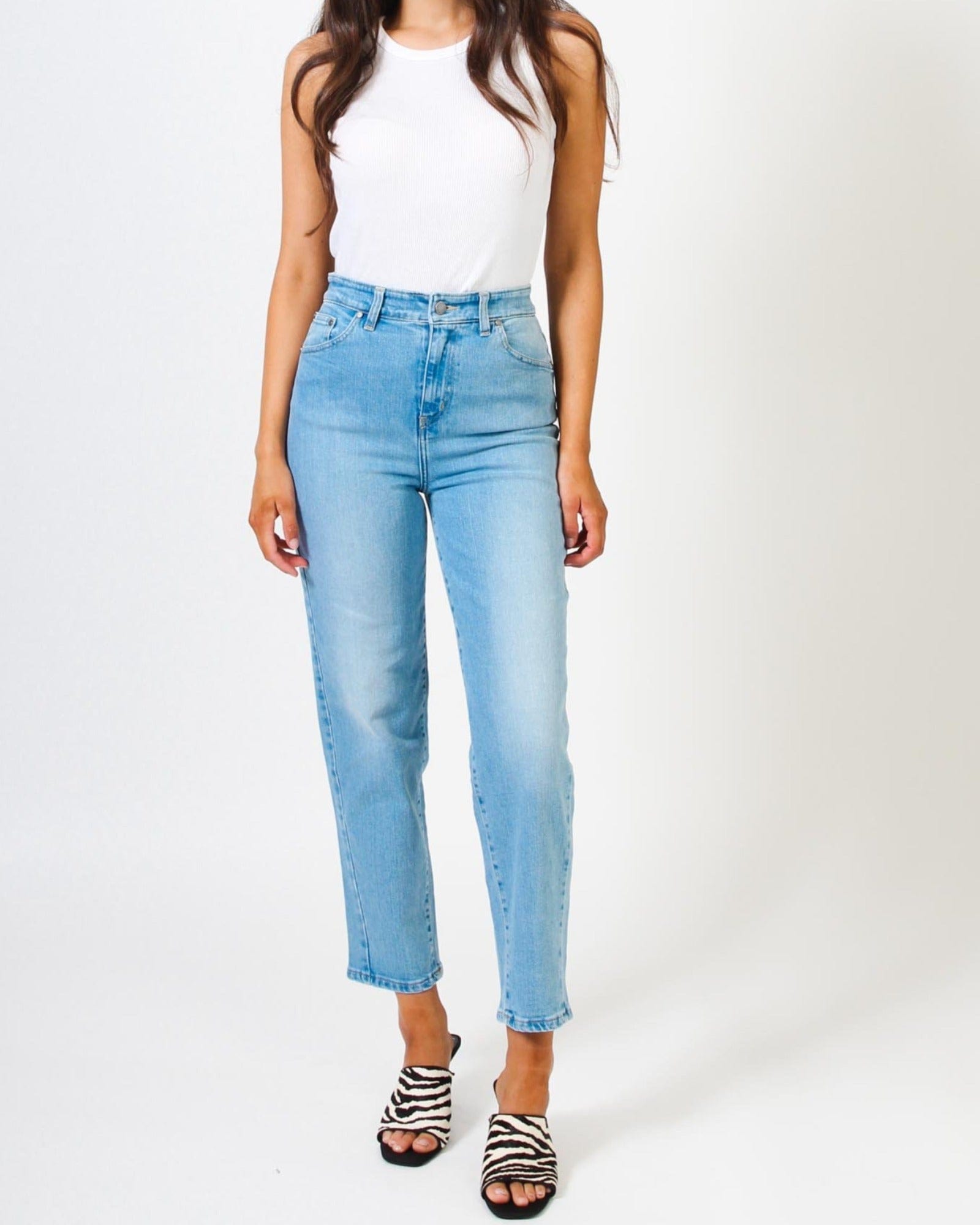 Karen 80's Mum Jean - Bondi Blue