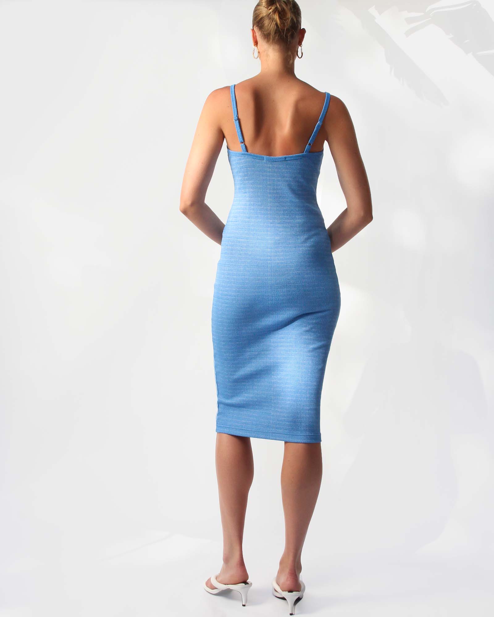 Laced In Love Midi Dress - Blue Lagoon