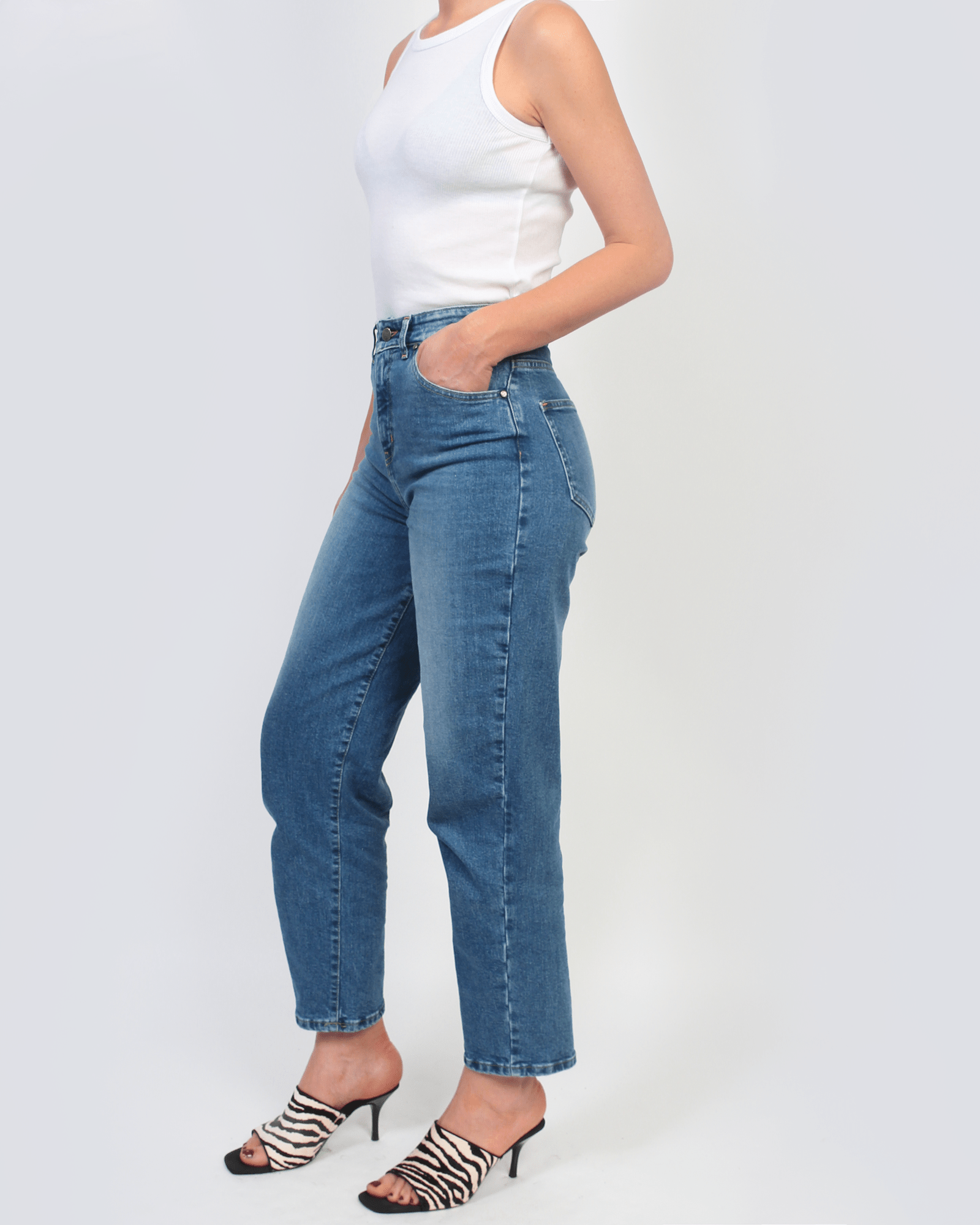 Karen 80's Mum Jean - California Blue