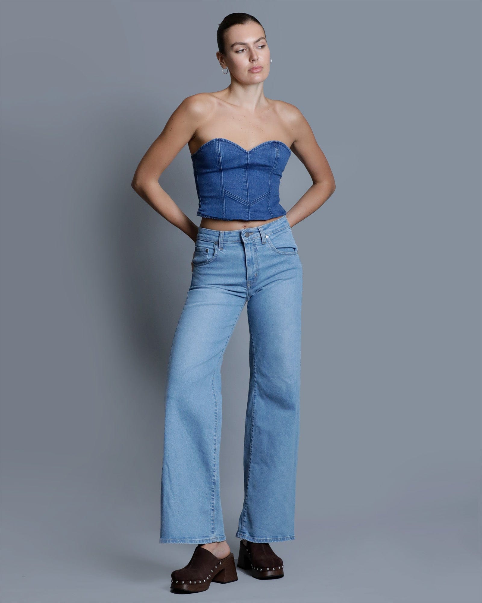 Kate Wide Leg Jean - Pale Wash
