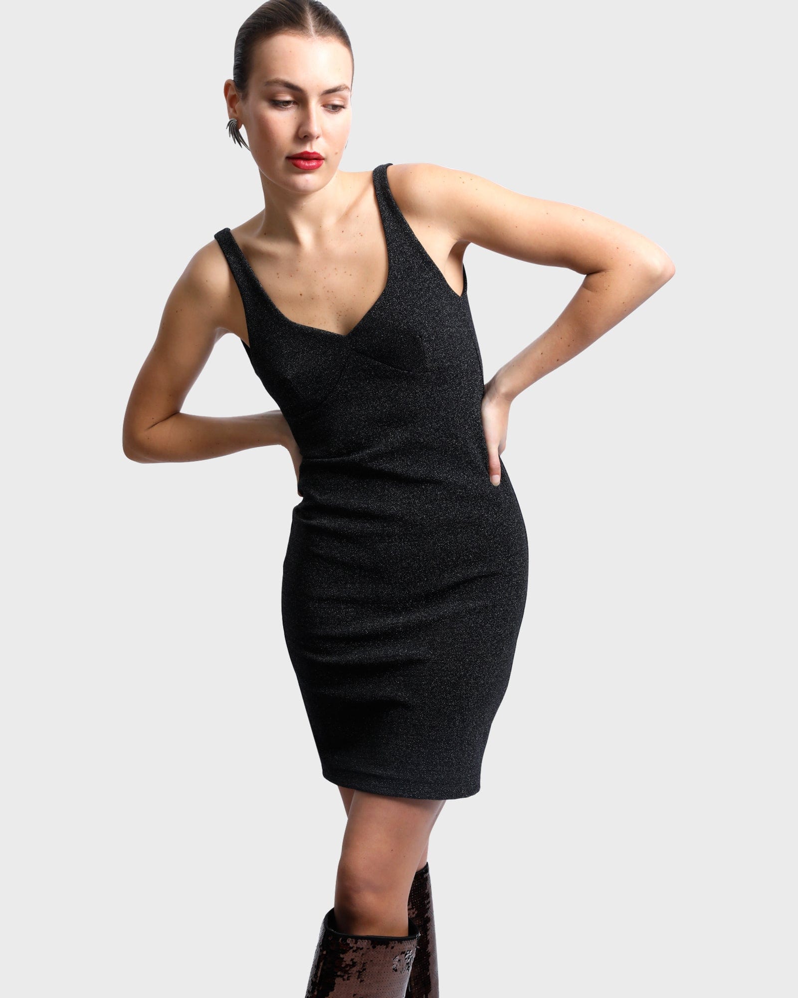 Diana Lurex Dress - Black