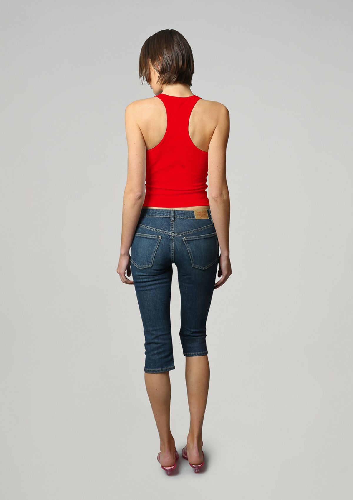 Essential Rib Racer Back - True Red