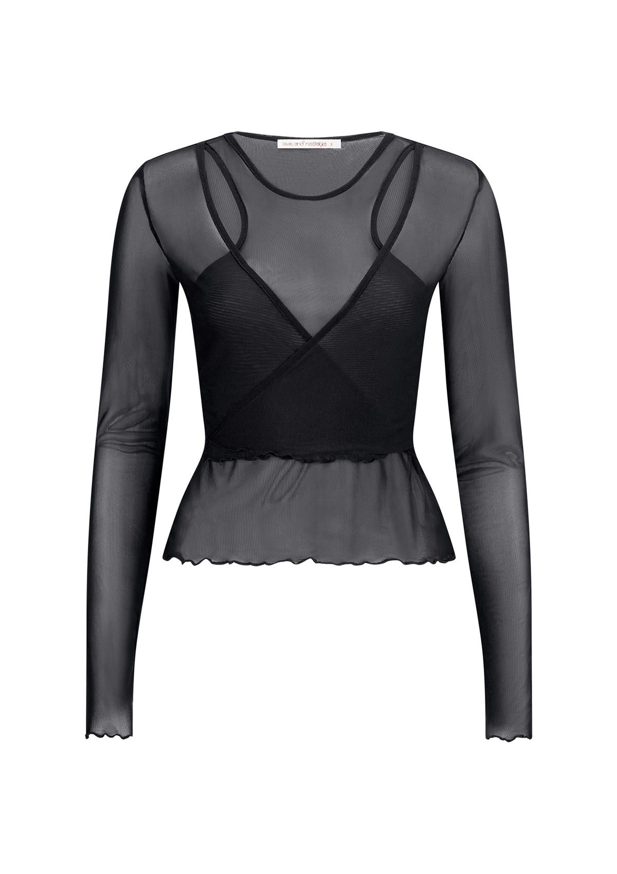 Wrap It Up Mesh Top - Black