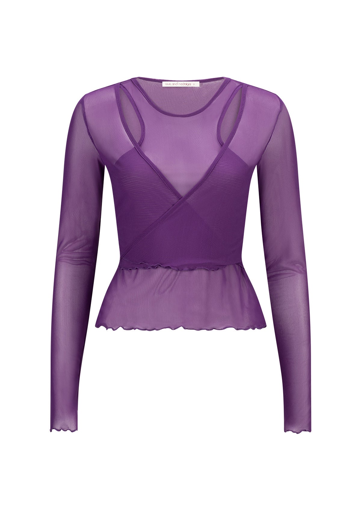 Wrap It Up Mesh Top - Mulberry
