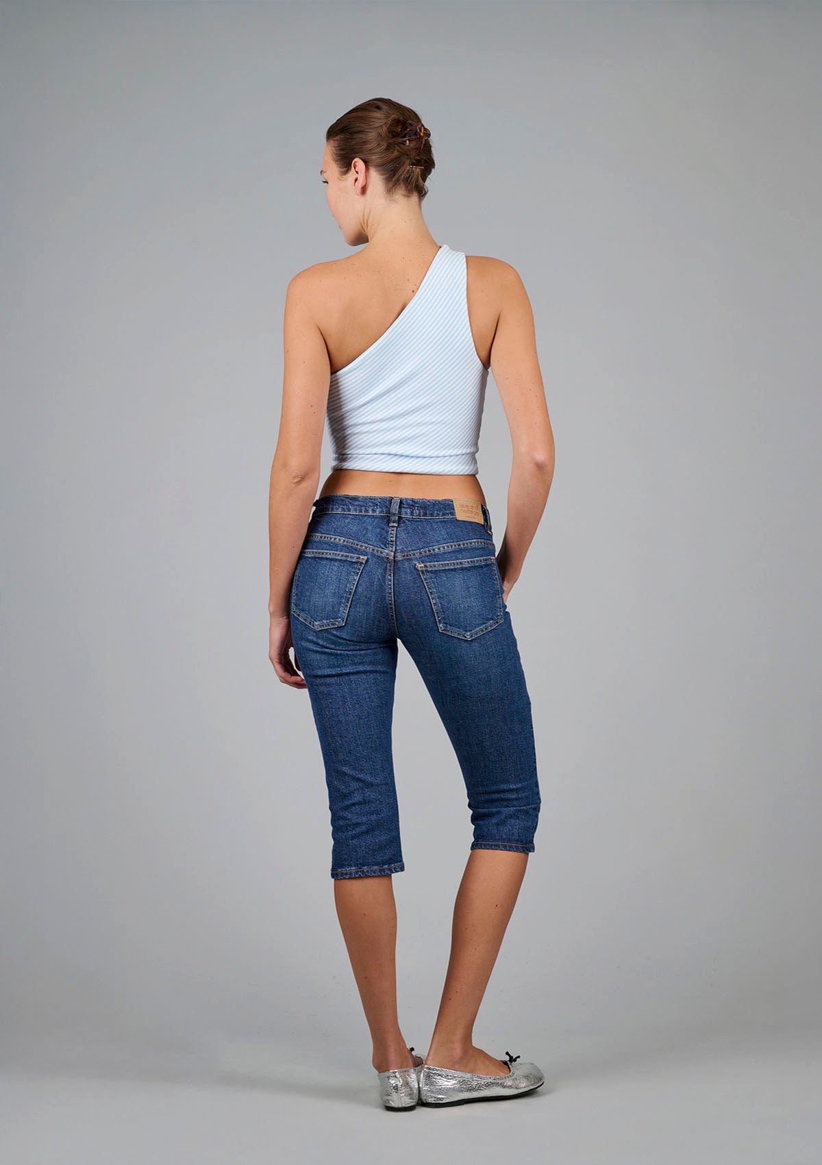 Roller Girl Top - Blue Stripe