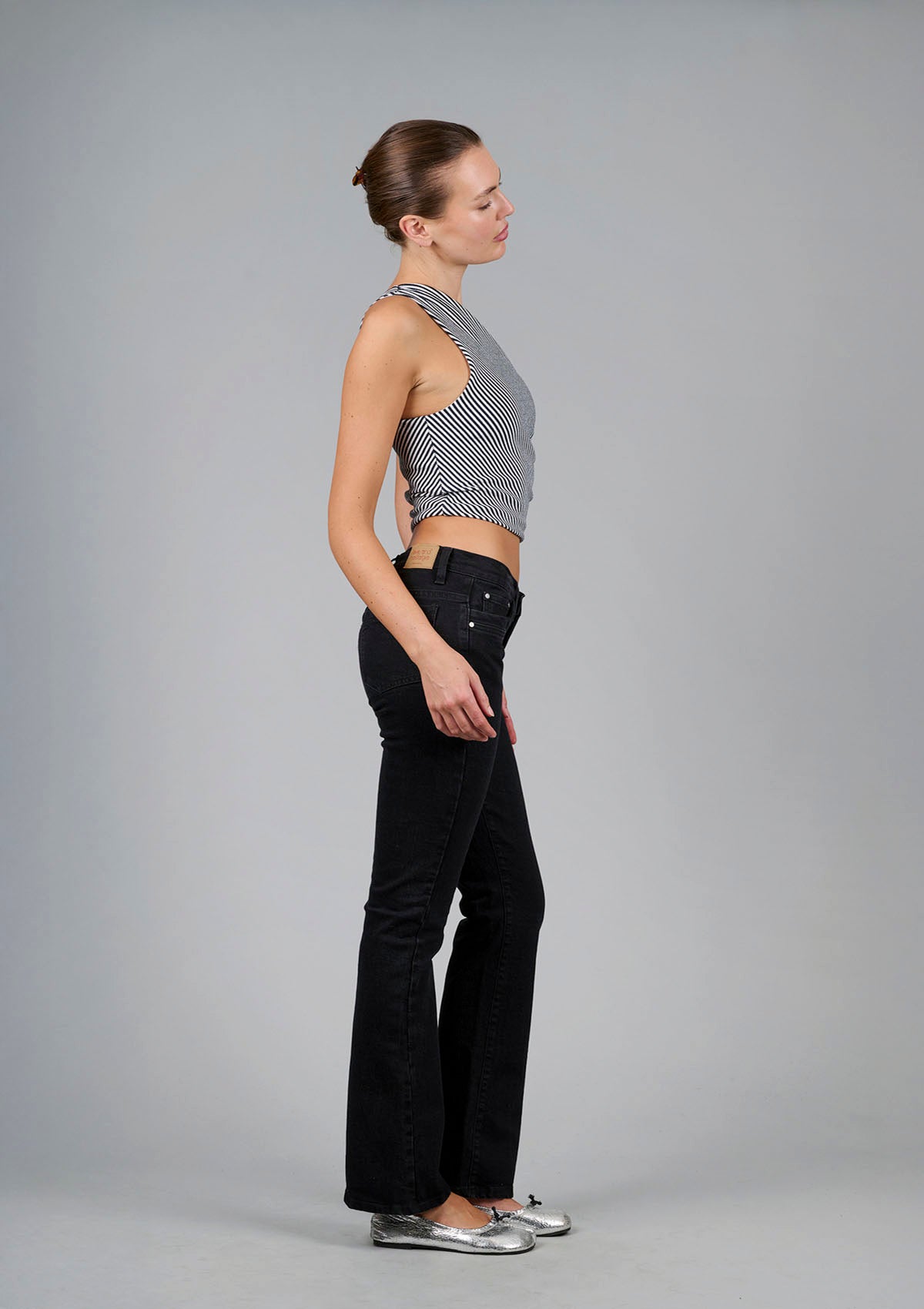 Roller Girl Top - Black Stripe