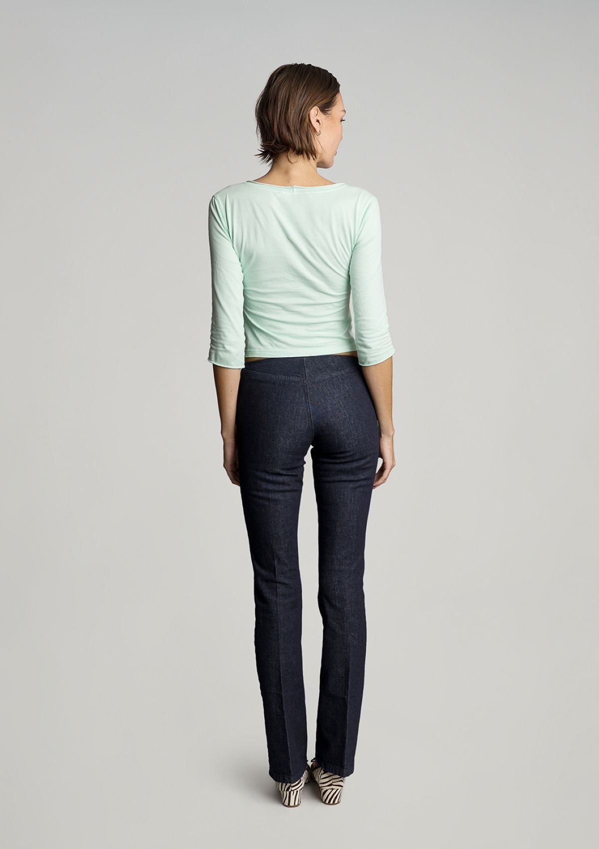 No Biggie 3/4 Sleeve Top - Spearmint Green