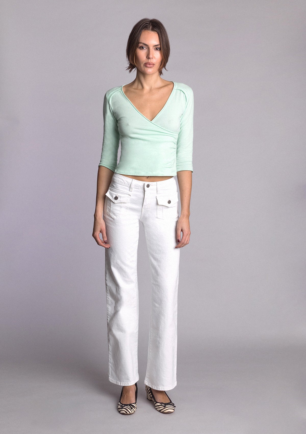 Patch Pocket Bob Jean - White