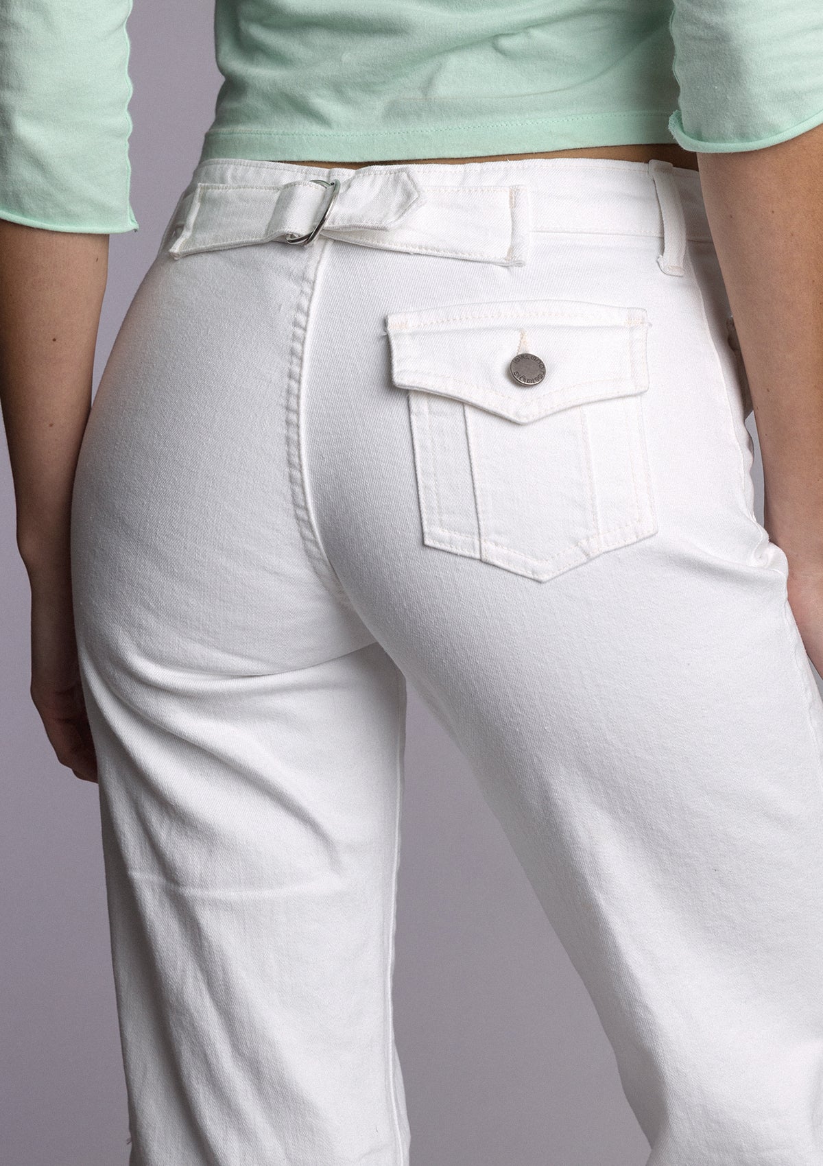 Patch Pocket Bob Jean - White