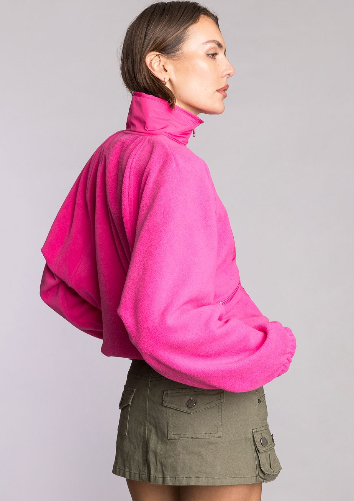 Burger Queen Polar Fleece Jacket - Bubble Gum