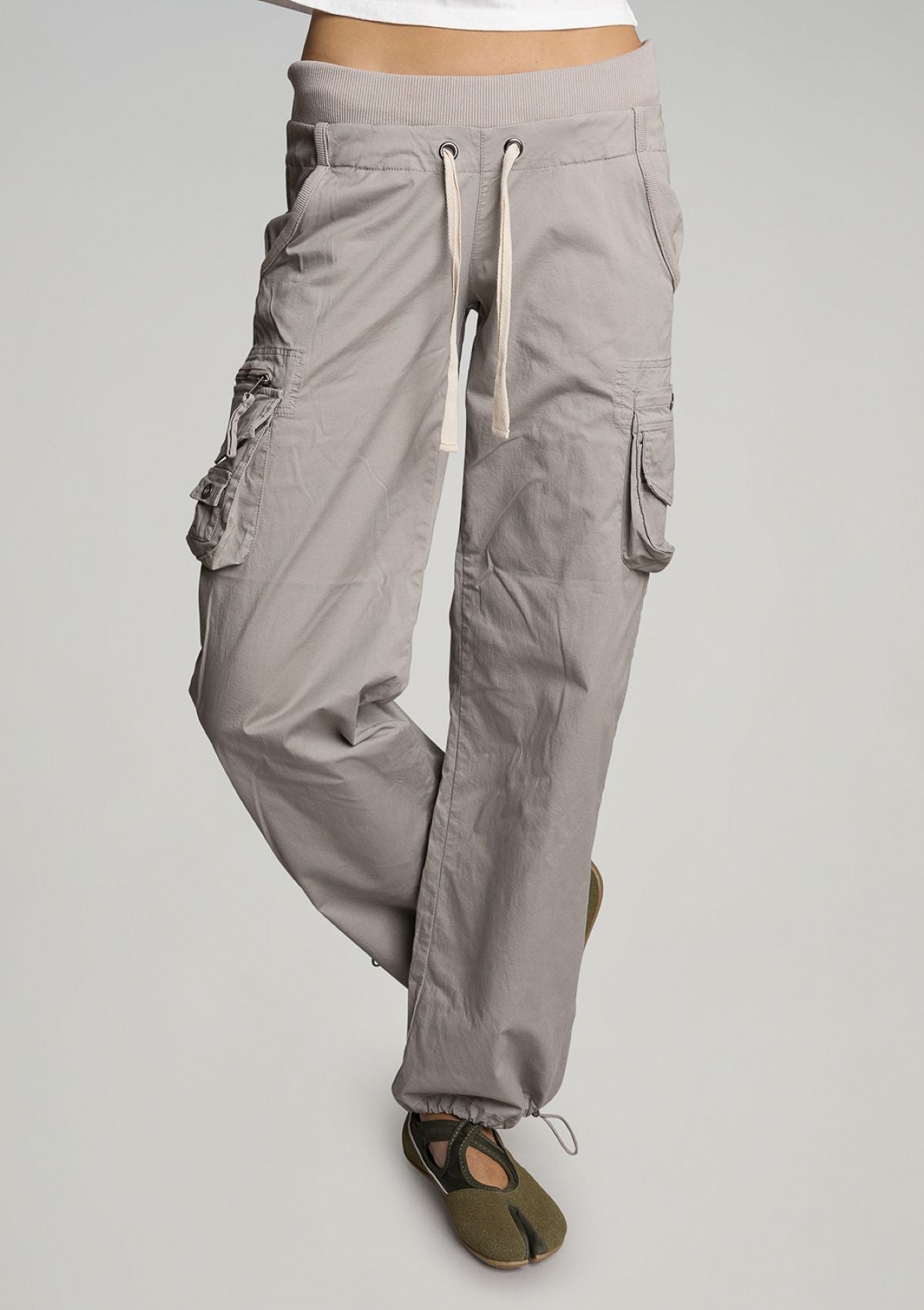 Little Rippa Rib Waist Cargo Pant - Taupe