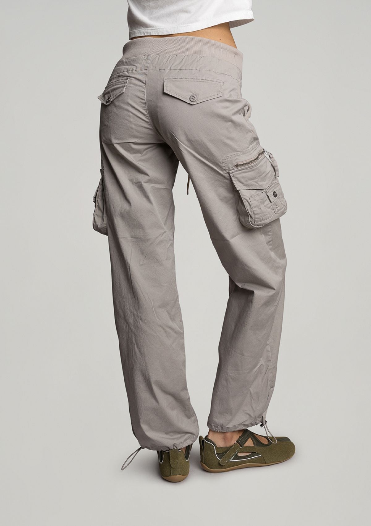 Little Rippa Rib Waist Cargo Pant - Taupe