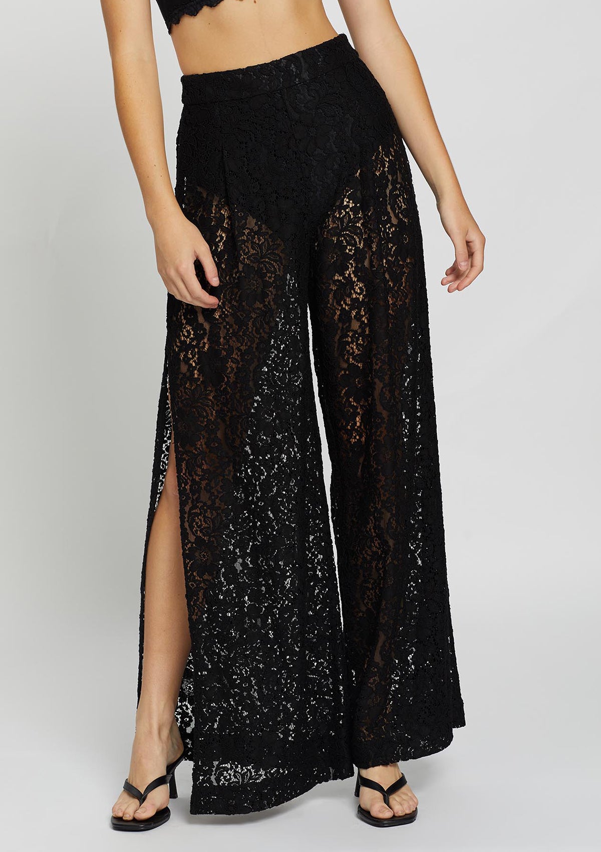 Chrissy Lace Pants - Black