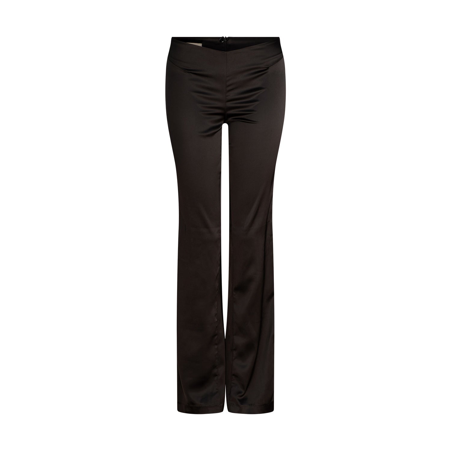 Motor Running Stretch Satin Pant - Black