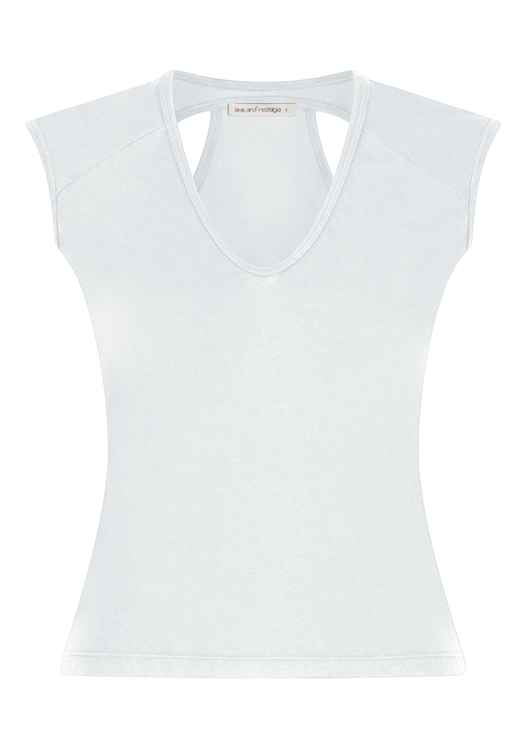 Little Keyhole Tee - White