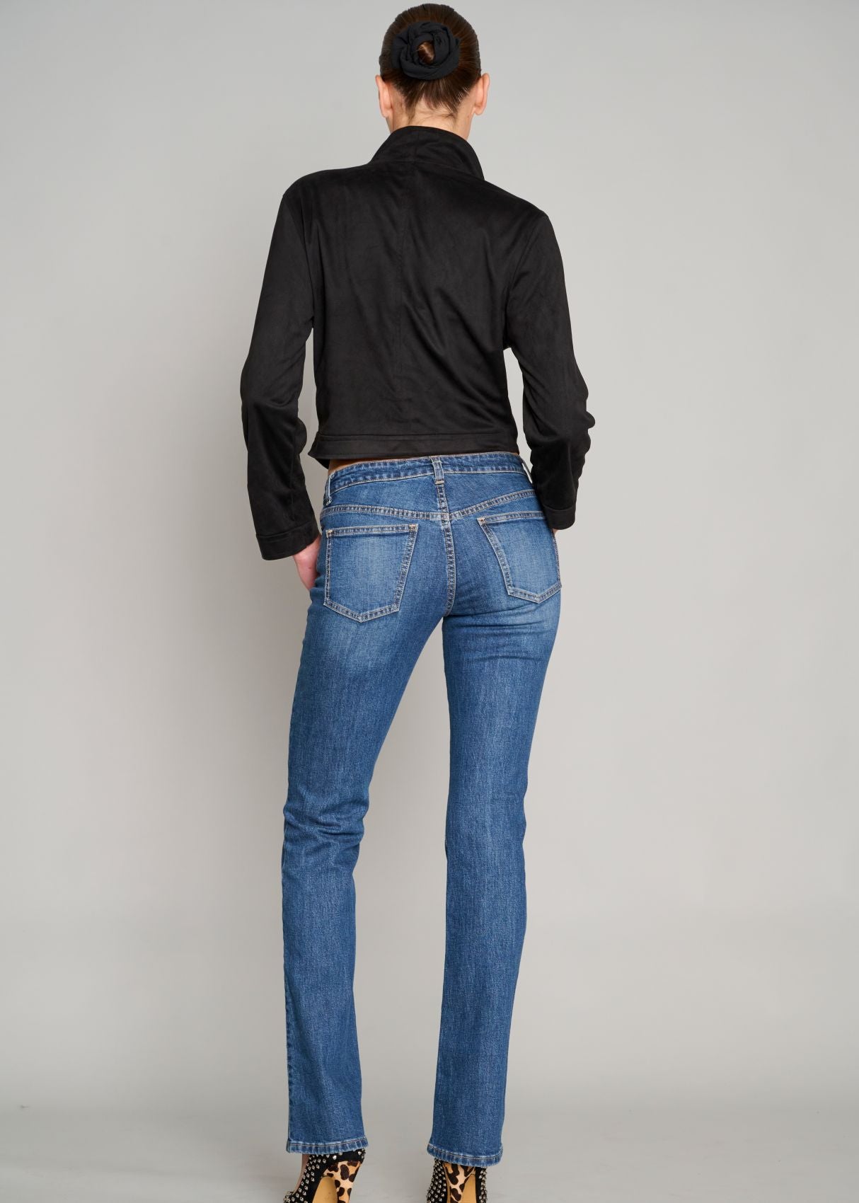 Shrunken Funnel Neck Jacket