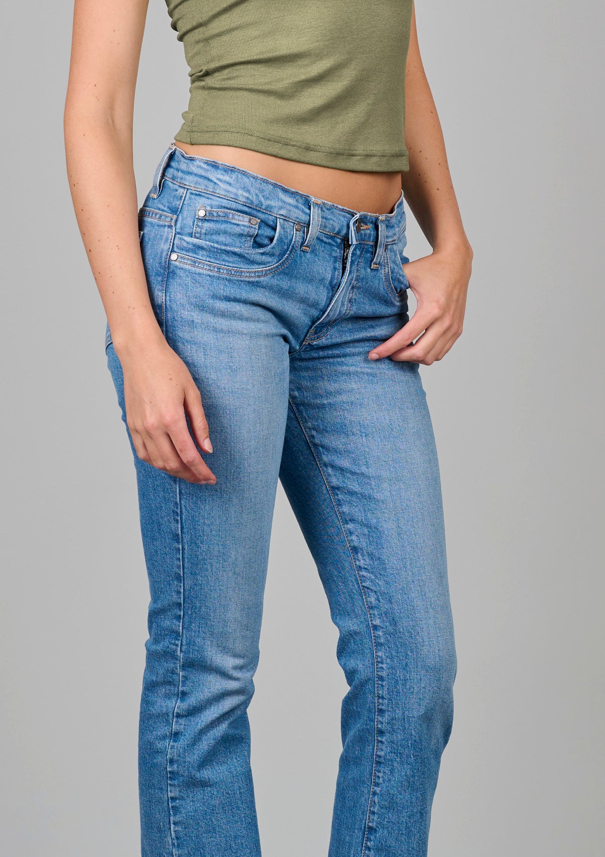 Killer Low Rise Bootcut Jean - Pale Vintage Blue