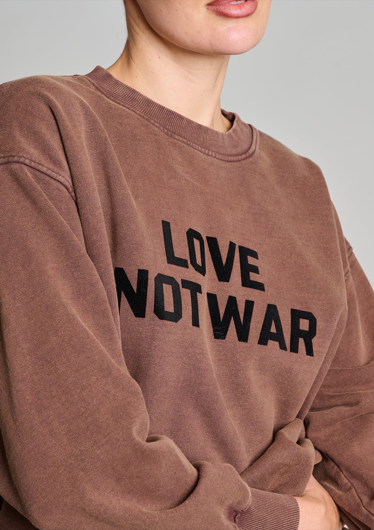 Love Not War Sweat - Cinnamon