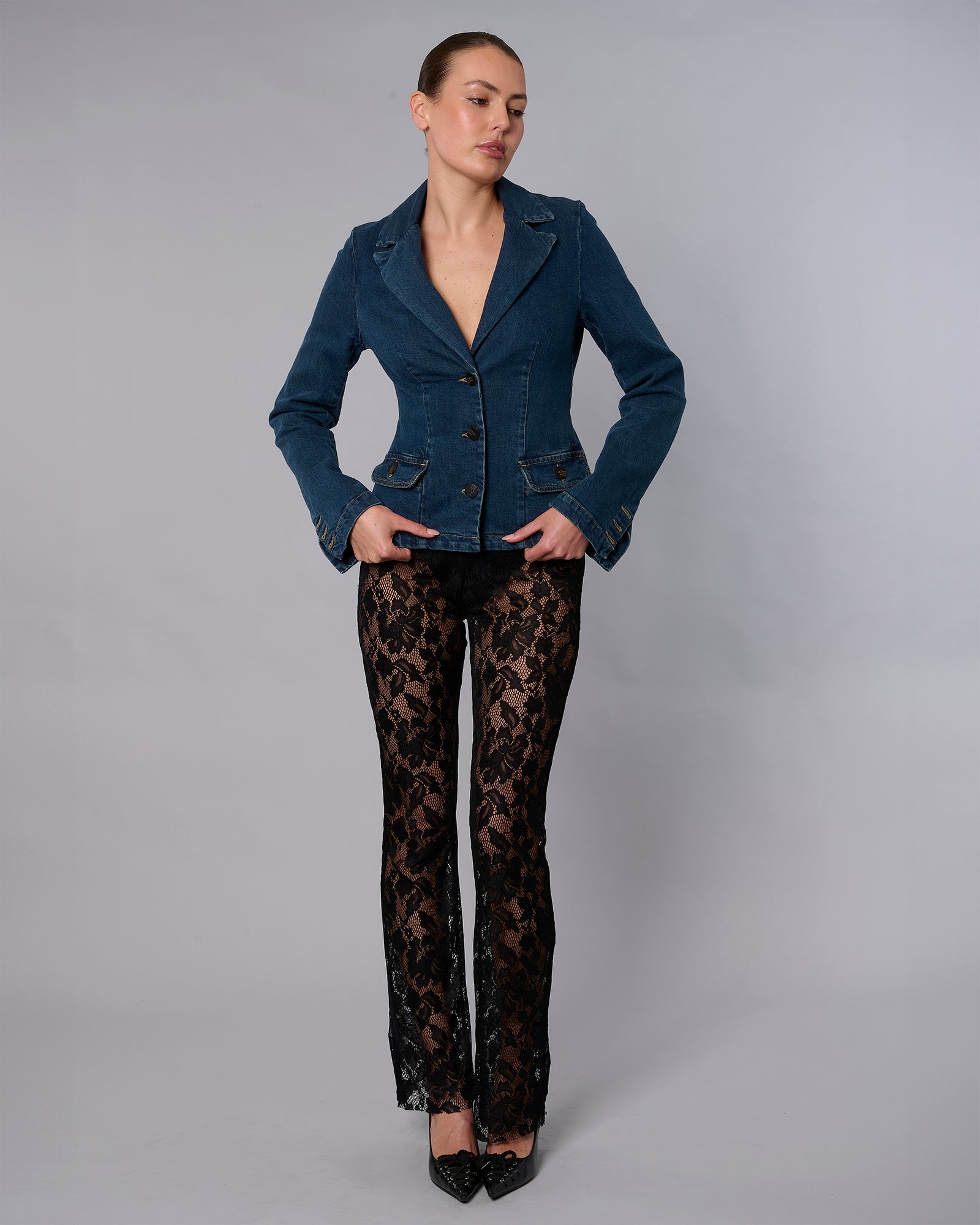 Courtney Lace Pant - Black