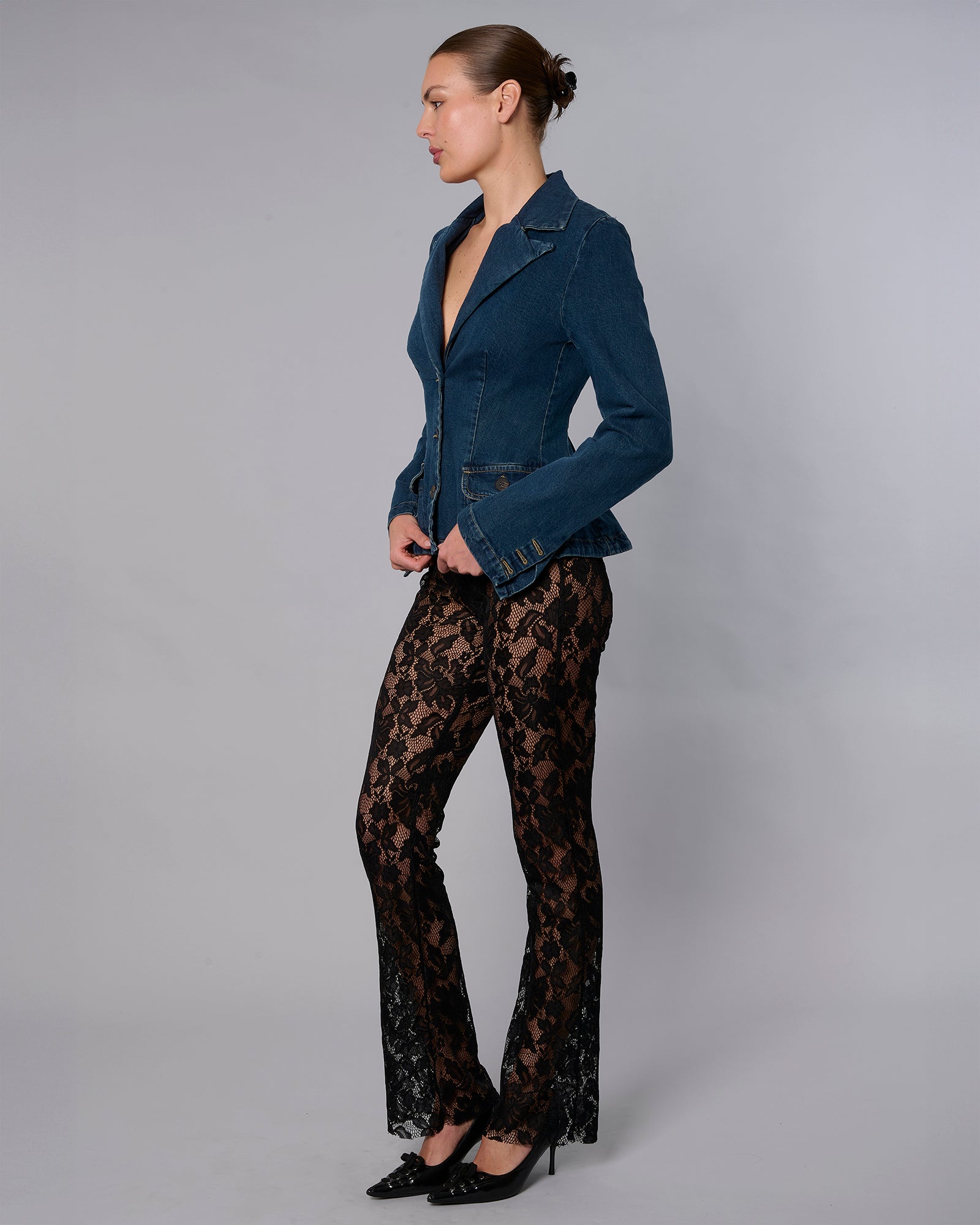 Courtney Lace Pant - Black