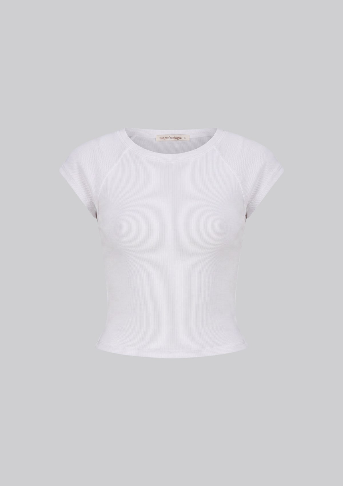 Min Rib Raglan Tee - White