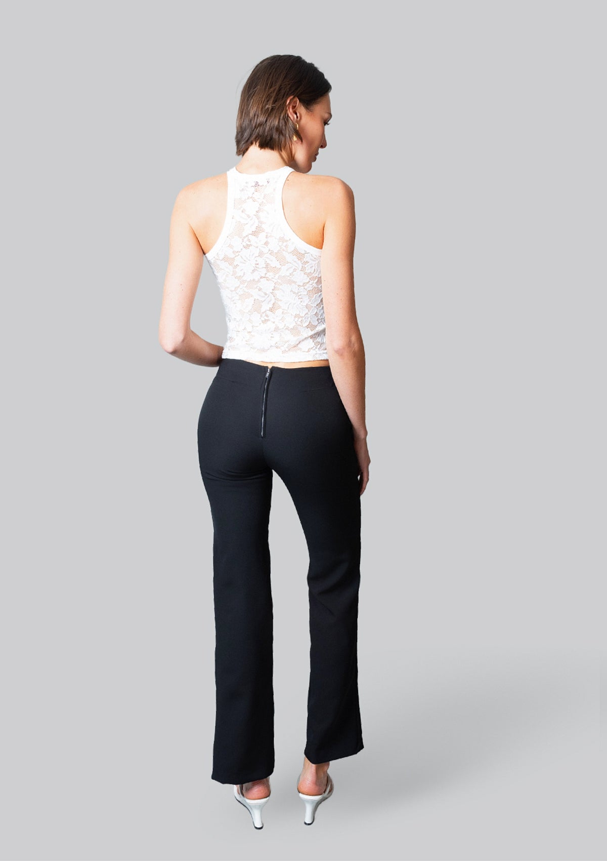 The Motor Running Loop and Button Front Pant - Black