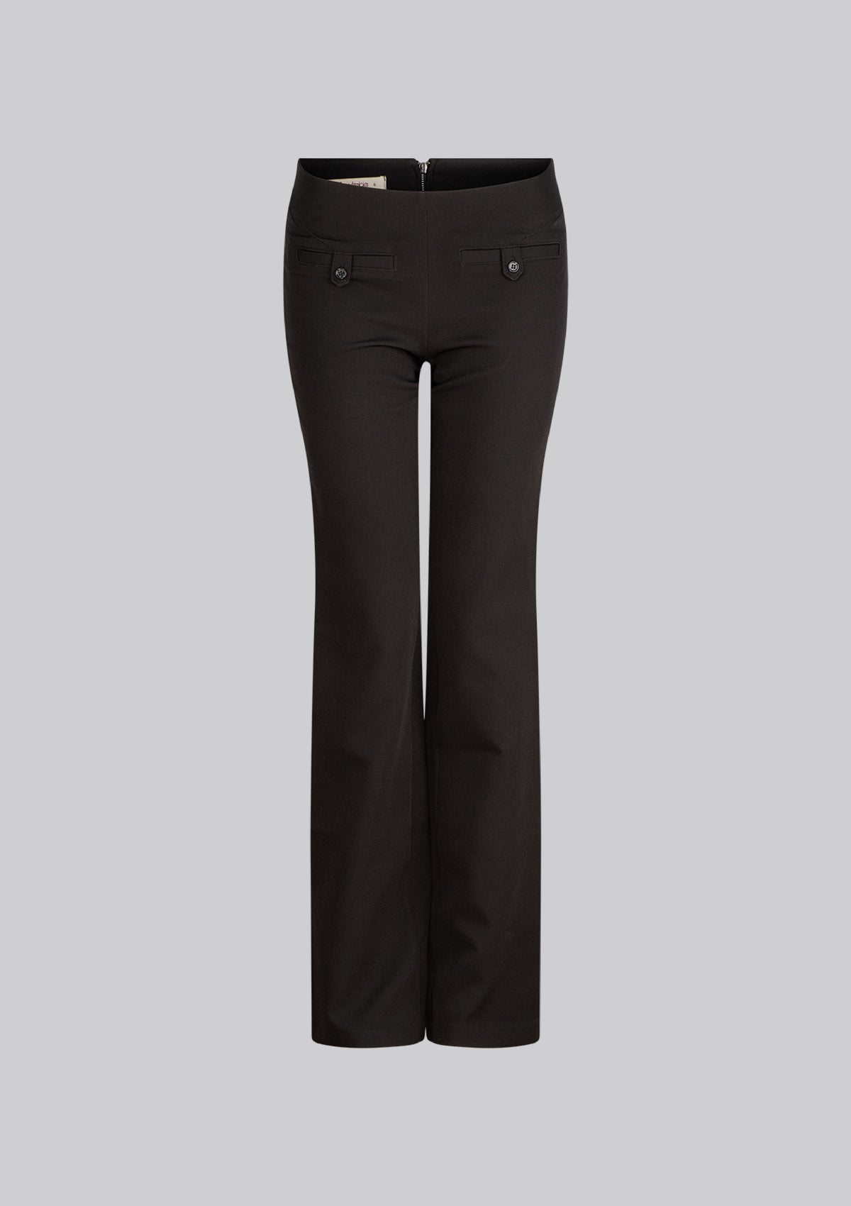 The Motor Running Loop and Button Front Pant - Black