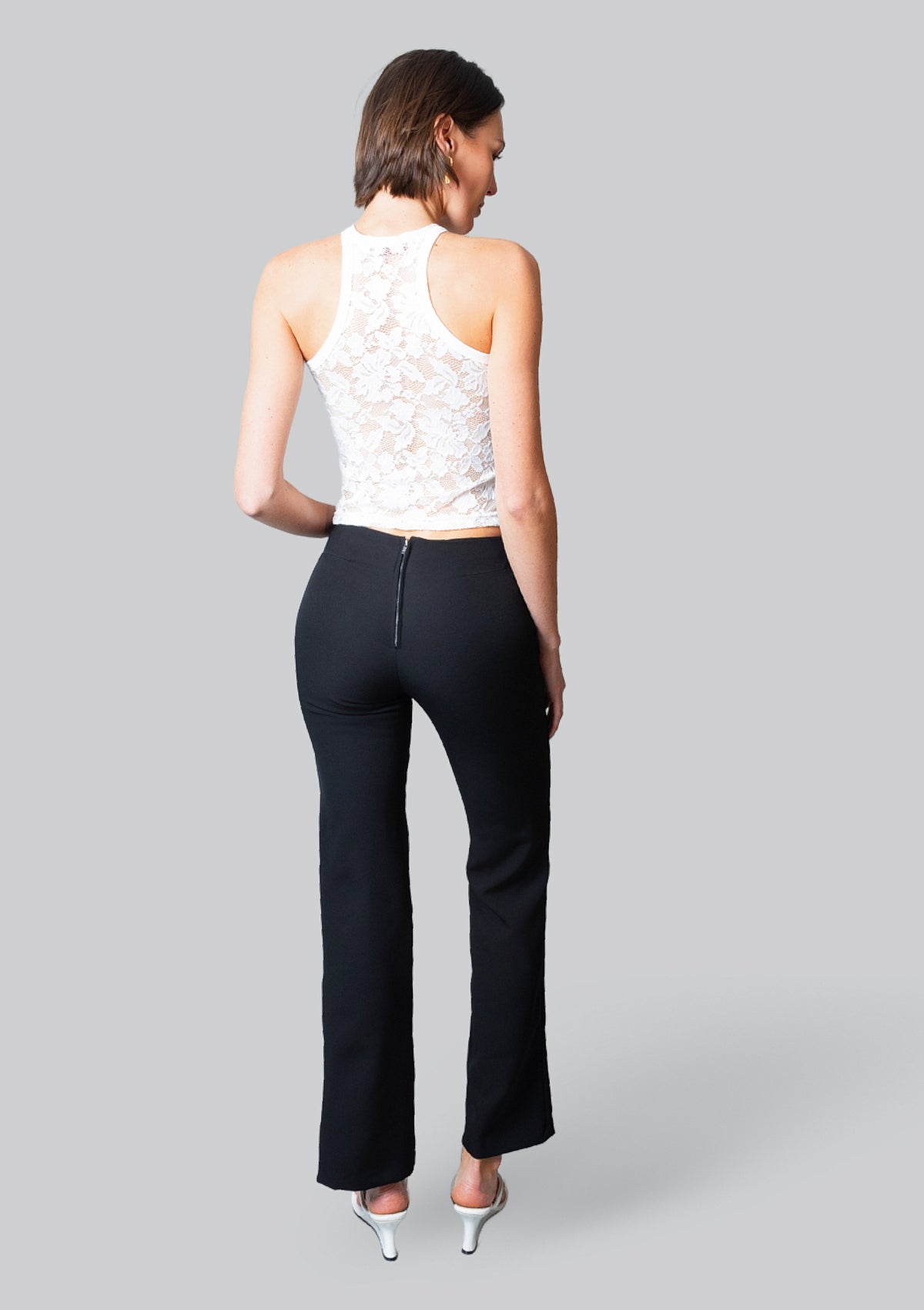 The Motor Running Loop and Button Front Pant - Black