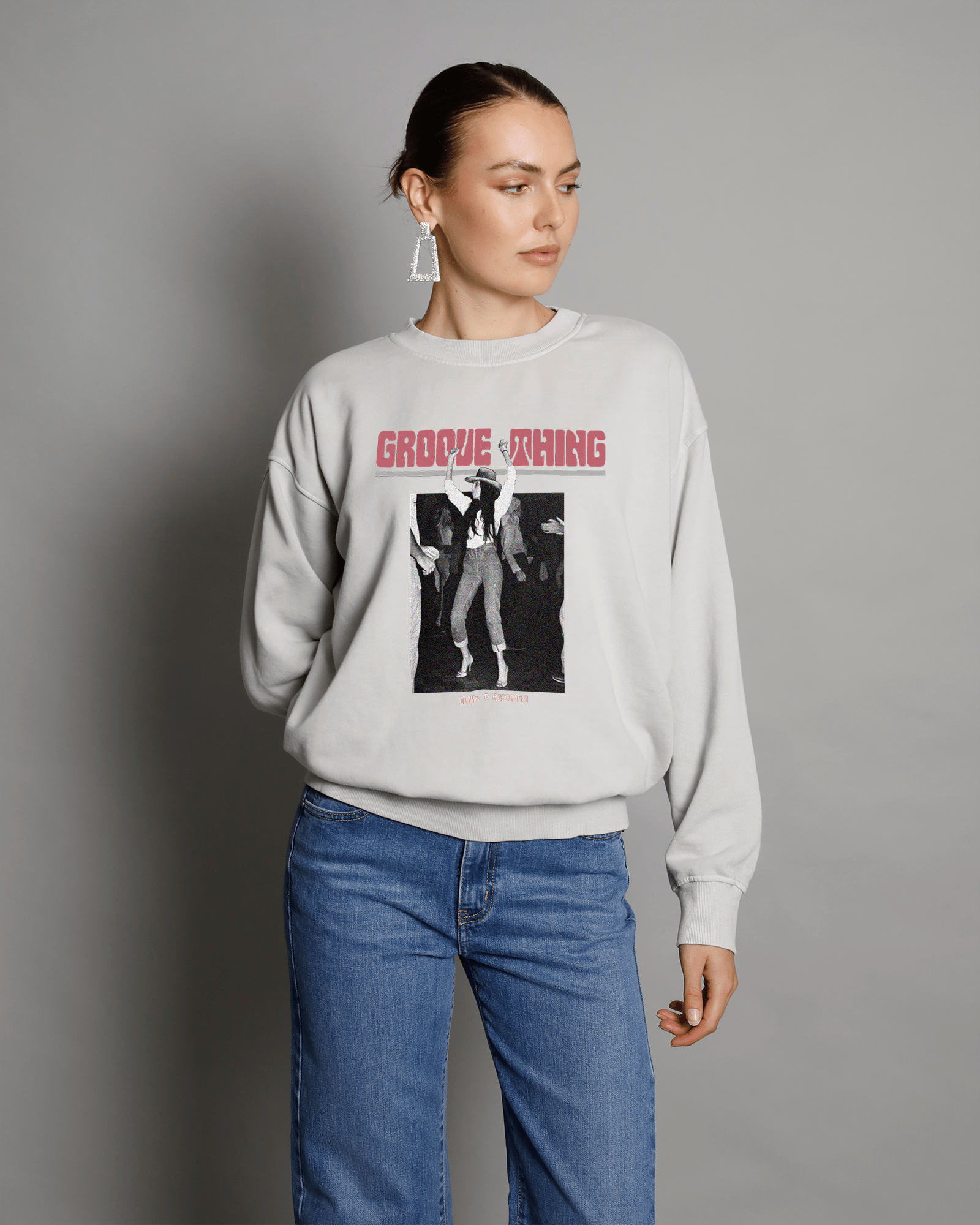 GROOVE THING Pale Grey Sweat